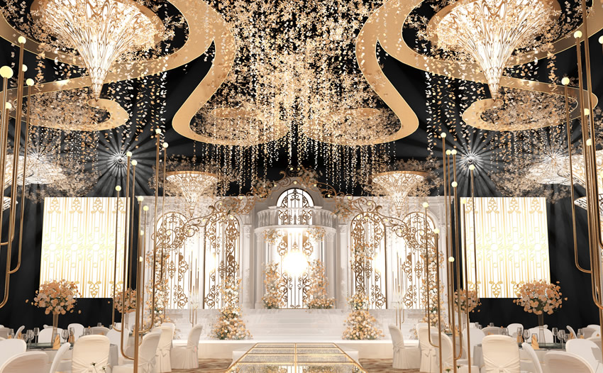 立山花木兰喜事汇金色大厅效果展示